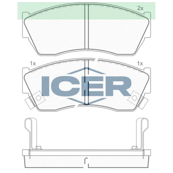 Тормозные колодки Icer 180811 задние/ дисковые photo 2