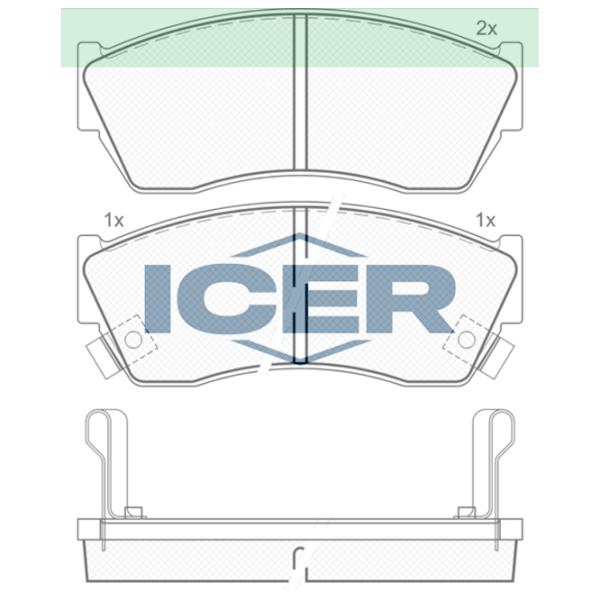Тормозные колодки Icer 180811 задние/ дисковые photo 2