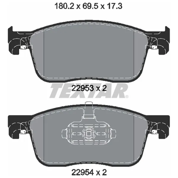 Тормозные колодки Textar 2259301 передние/ дисковые photo 2