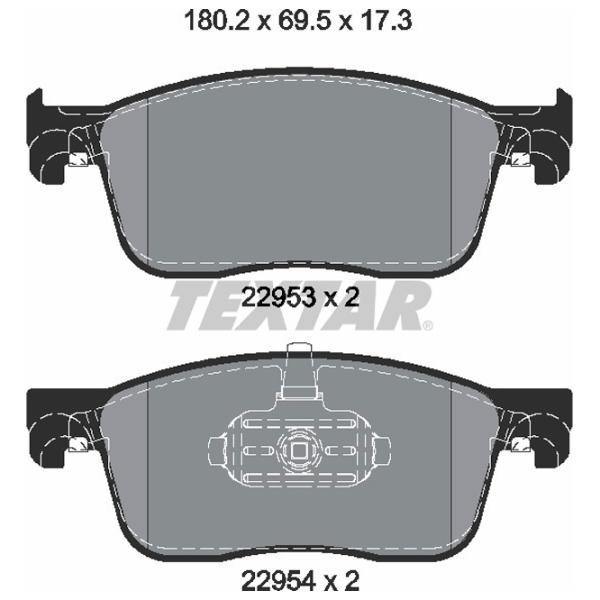 Тормозные колодки Textar 2259301 передние/ дисковые photo 2