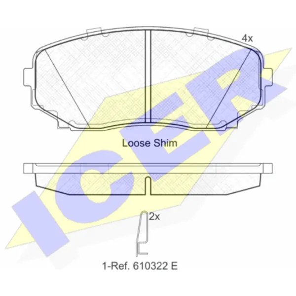 Plăcuțe de frână Icer 181962 față/ disk photo 2