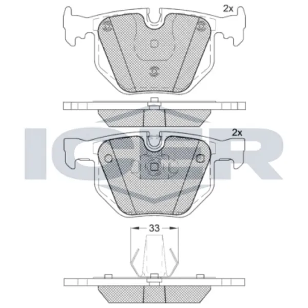 Тормозные колодки Icer 181685 задние/ дисковые photo 2