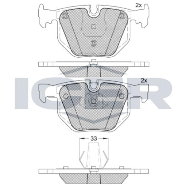 Тормозные колодки Icer 181685 задние/ дисковые photo 2