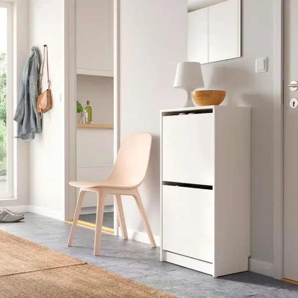 Обувной шкаф Ikea Bissa 2 93см x 49см x 28см/ ЛДСП/ White photo 4