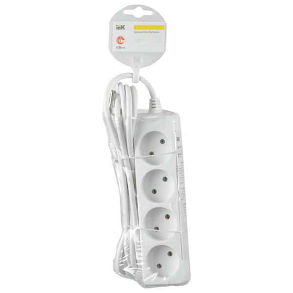 Удлинитель IEK WYP10-06-04-03-N 3 м Белый photo 2