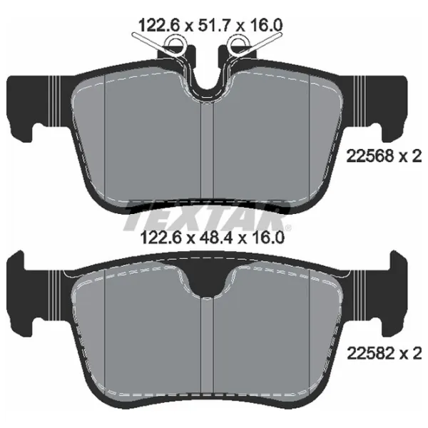 Тормозные колодки Textar 2256801 задние/ дисковые photo 2 Тормозные колодки Textar 2256801 задние/ дисковые photo 2
