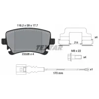 Тормозные колодки Textar 2332602 задние/ дисковые photo 2