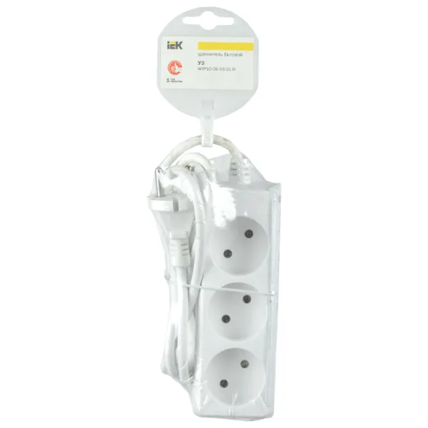 Prelungitor IEK WYP10-06-03-02-N 2 m White photo 2