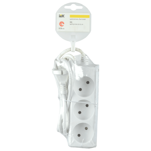 Prelungitor IEK WYP10-06-03-02-N 2 m White photo 2