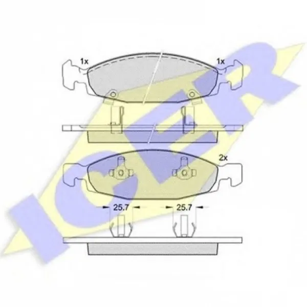 Тормозные колодки Icer 181398 передние/ дисковые photo 2 Тормозные колодки Icer 181398 передние/ дисковые photo 2