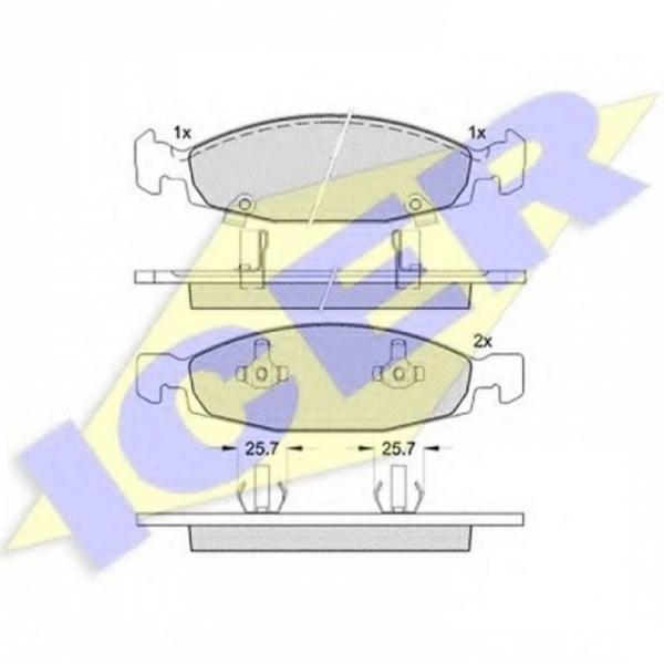Тормозные колодки Icer 181398 передние/ дисковые photo 2 Тормозные колодки Icer 181398 передние/ дисковые photo 2