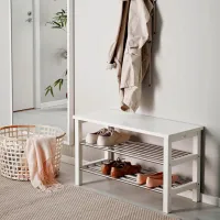 Обувной шкаф Ikea Tjusig 5311047 50см x 81см x 34см/ White/ Белый photo 4
