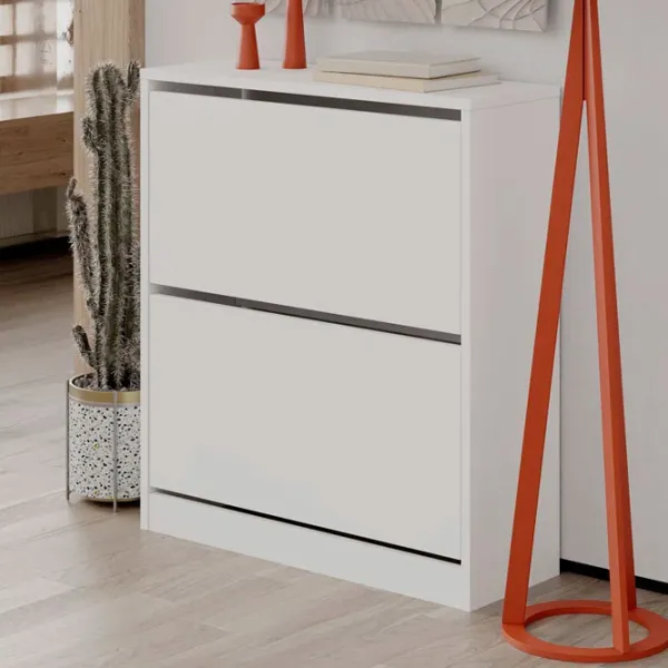 Обувной шкаф Showdeko Shoe Cabinet (M.AK.23500) 82см x 73см x 25см/ ЛДСП/ White photo 2