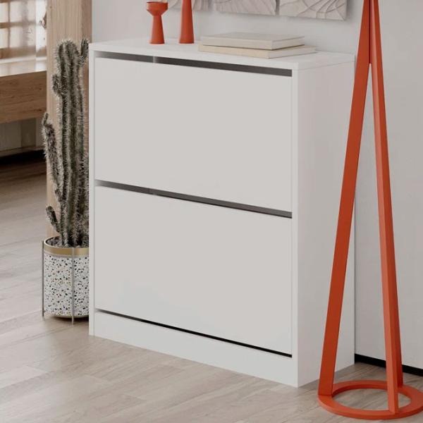 Обувной шкаф Showdeko Shoe Cabinet (M.AK.23500) 82см x 73см x 25см/ ЛДСП/ White photo 2