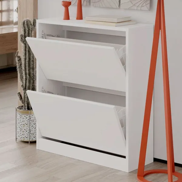 Обувной шкаф Showdeko Shoe Cabinet (M.AK.23500) 82см x 73см x 25см/ ЛДСП/ White photo 3