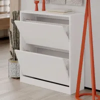 Dulap pentru încălțăminte Showdeko Shoe Cabinet (M.AK.23500) 82 x 73 x 25/ PAL/ White photo 3