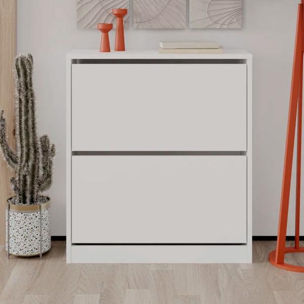 Обувной шкаф Showdeko Shoe Cabinet (M.AK.23500) 82см x 73см x 25см/ ЛДСП/ White photo 4
