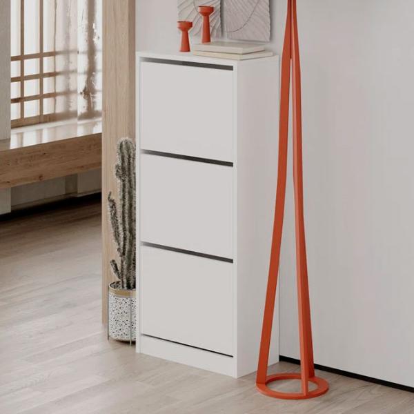 Обувной шкаф Showdeko Shoe Cabinet (M.AK.23503) 119см x 51см x 26см/ ЛДСП/ White photo 2