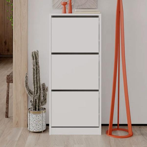 Обувной шкаф Showdeko Shoe Cabinet (M.AK.23503) 119см x 51см x 26см/ ЛДСП/ White photo 3