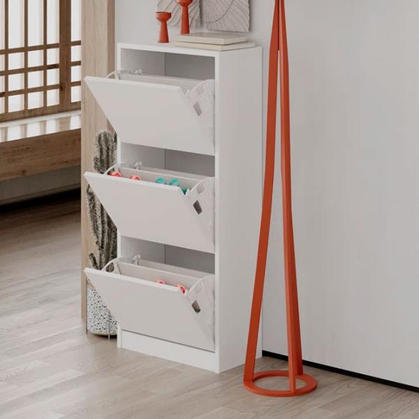 Обувной шкаф Showdeko Shoe Cabinet (M.AK.23503) 119см x 51см x 26см/ ЛДСП/ White photo 4