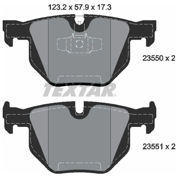 Plăcuțe de frână Textar 2355001 spate/ disk photo 2 Plăcuțe de frână Textar 2355001 spate/ disk photo 2