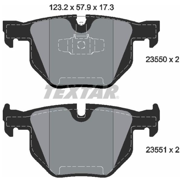 Plăcuțe de frână Textar 2355001 spate/ disk photo 2 Plăcuțe de frână Textar 2355001 spate/ disk photo 2