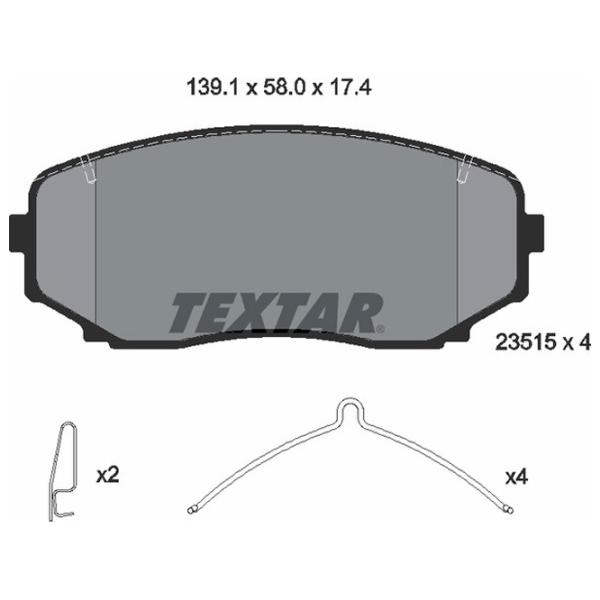 Plăcuțe de frână Textar 2351505 față/ disk photo 2 Plăcuțe de frână Textar 2351505 față/ disk photo 2