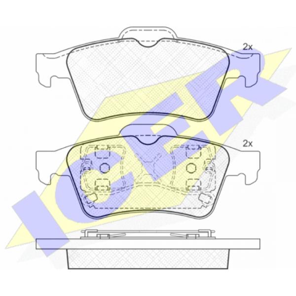 Тормозные колодки Icer 181433 задние/ дисковые photo 2