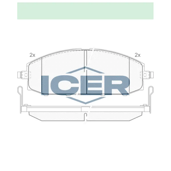 Plăcuțe de frână Icer 181448 față/ disk photo 2