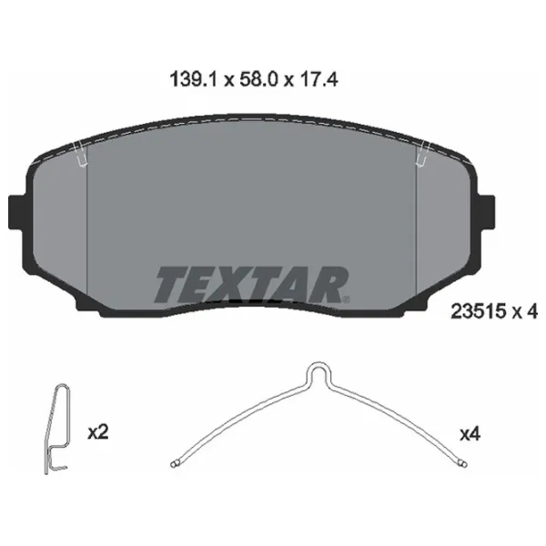 Plăcuțe de frână Textar 2351503 față/ disk photo 2 Plăcuțe de frână Textar 2351503 față/ disk photo 2