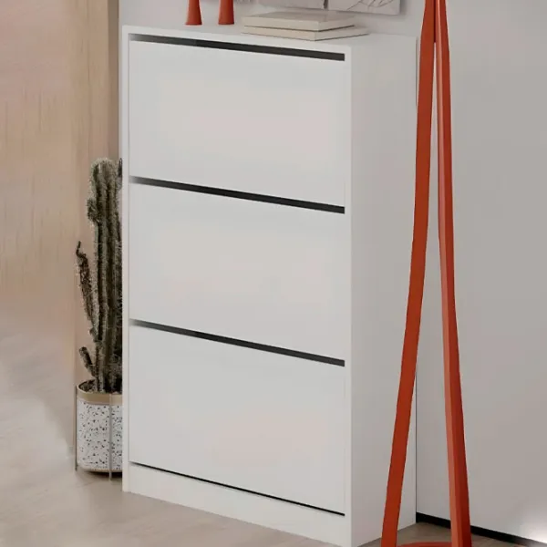 Обувной шкаф Showdeko Shoe Cabinet (M.AK.23502) 119см x 73см x 26см/ ЛДСП/ White photo 2