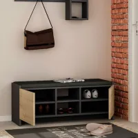 Dulap pentru încălțăminte Showdeko Zulla (M.B.13274.5) 43 x 110 x 37/ PAL/ Anthracite photo 2