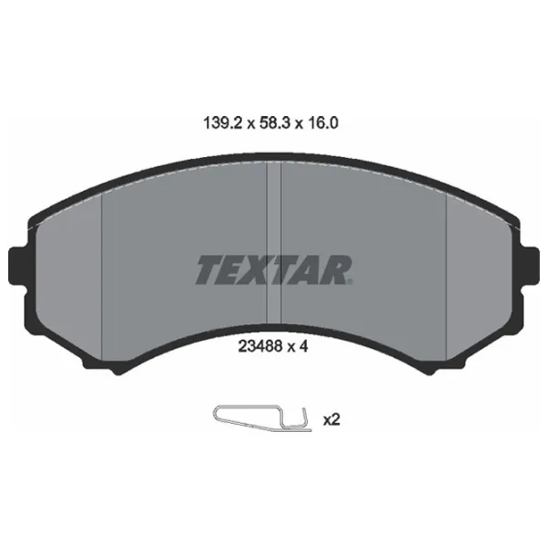 Plăcuțe de frână Textar 2348801 față/ disk photo 2 Plăcuțe de frână Textar 2348801 față/ disk photo 2