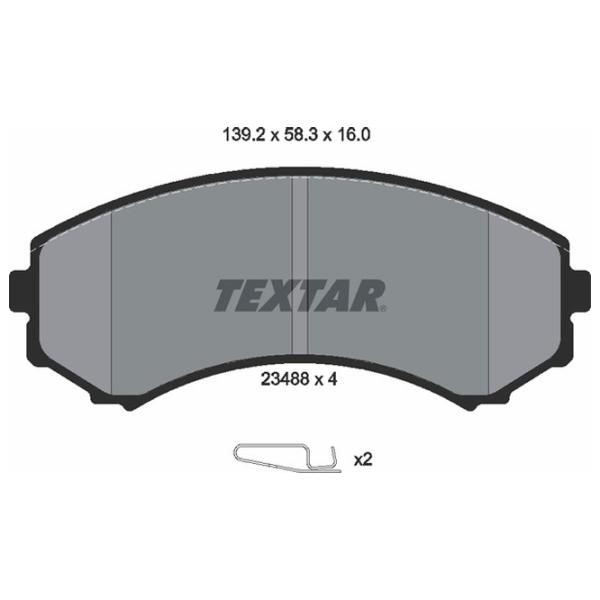 Plăcuțe de frână Textar 2348801 față/ disk photo 2 Plăcuțe de frână Textar 2348801 față/ disk photo 2
