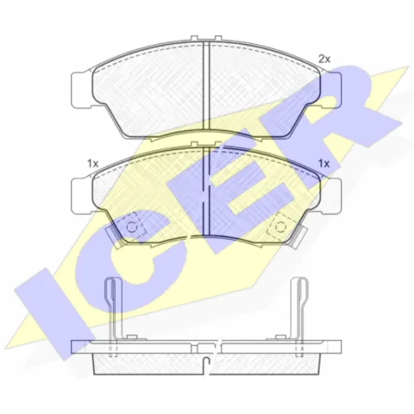 Тормозные колодки Icer 181453 передние/ дисковые photo 2 Тормозные колодки Icer 181453 передние/ дисковые photo 2
