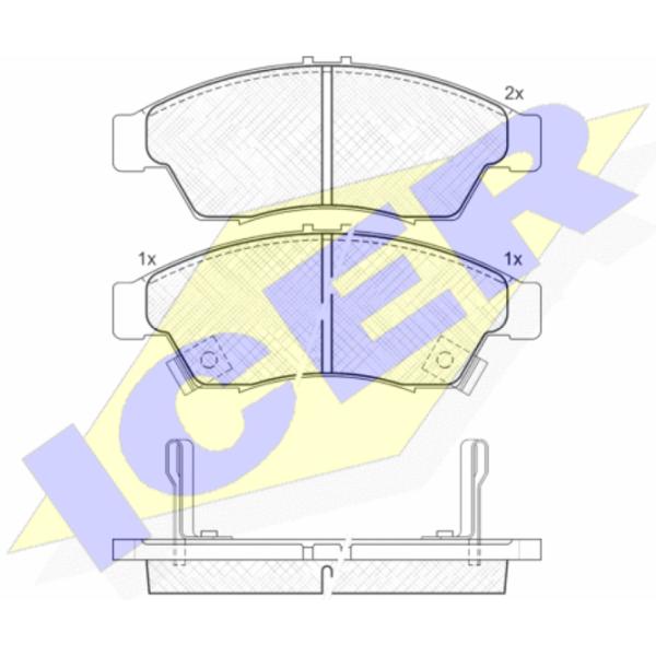 Тормозные колодки Icer 181453 передние/ дисковые photo 2 Тормозные колодки Icer 181453 передние/ дисковые photo 2