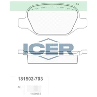 Plăcuțe de frână Icer 181502-703 spate/ disk photo 2