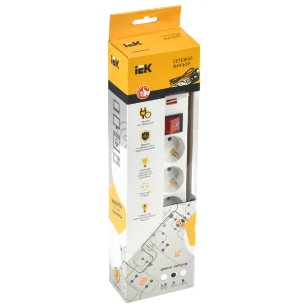 Filtru de rețea IEK WFP10-16-05-03-N 3 m White photo 2
