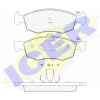 Plăcuțe de frână Icer 181508 față/ disk photo 2