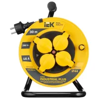 Prelungitor pe tambur IEK WKP10-16-04-30 30 m Yellow photo 2