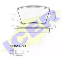 Plăcuțe de frână Icer 181510-701 spate/ disk photo 2