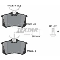 Тормозные колодки Textar 2355403 задние/ дисковые photo 2
