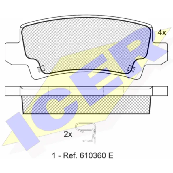 Тормозные колодки Icer 181514 задние/ дисковые photo 2 Тормозные колодки Icer 181514 задние/ дисковые photo 2
