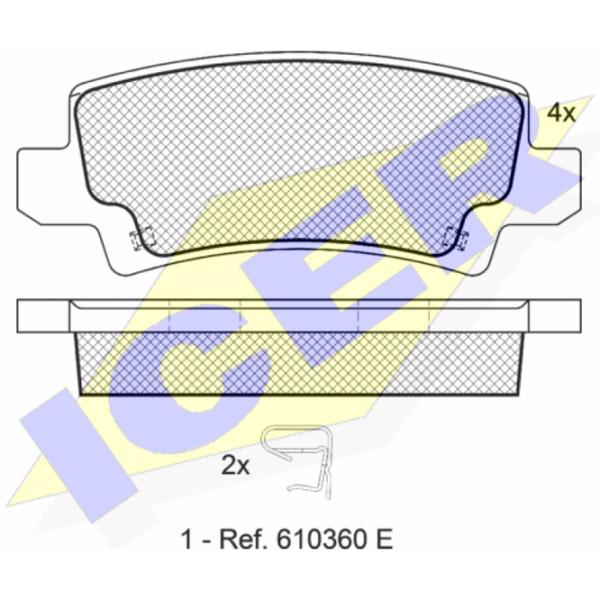 Тормозные колодки Icer 181514 задние/ дисковые photo 2 Тормозные колодки Icer 181514 задние/ дисковые photo 2
