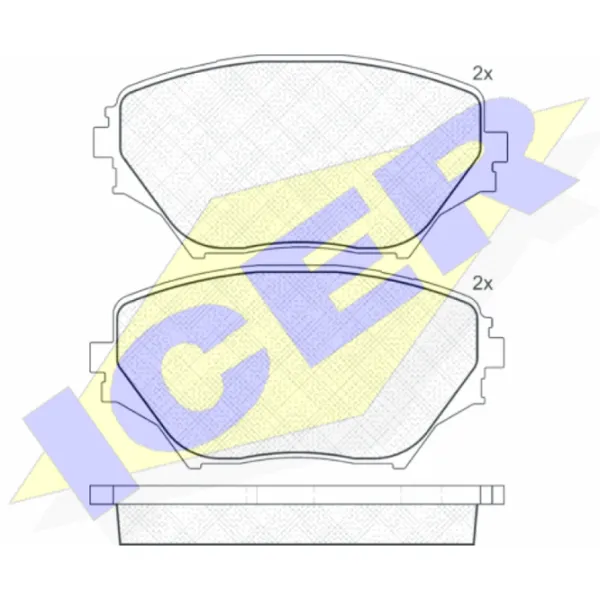 Тормозные колодки Icer 181519 передние/ дисковые photo 2 Тормозные колодки Icer 181519 передние/ дисковые photo 2