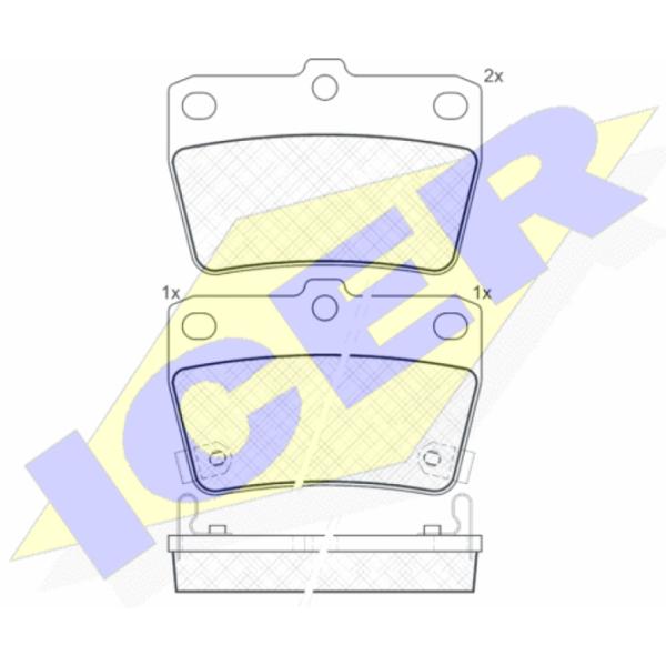 Тормозные колодки Icer 181520 задние/ дисковые photo 2 Тормозные колодки Icer 181520 задние/ дисковые photo 2