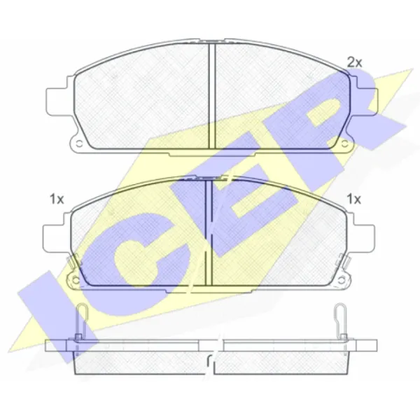 Тормозные колодки Icer 181521 передние/ дисковые photo 2