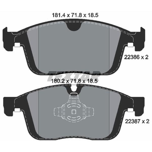 Plăcuțe de frână Textar 2238601 față/ disk photo 2 Plăcuțe de frână Textar 2238601 față/ disk photo 2