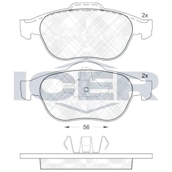 Plăcuțe de frână Icer 181533 față/ disk photo 2