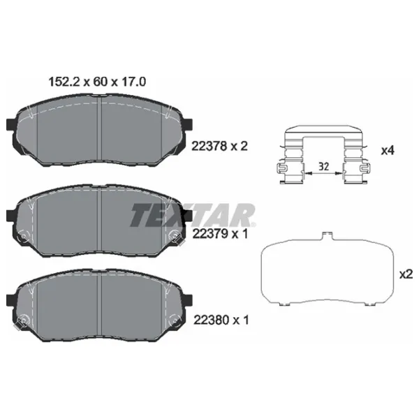 Plăcuțe de frână Textar 2237801 față/ disk photo 2 Plăcuțe de frână Textar 2237801 față/ disk photo 2